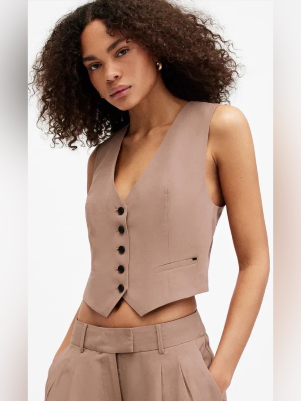 Deri Lyn Linen Blend Waistcoat